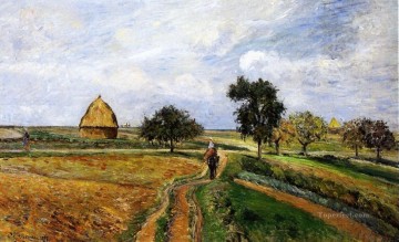 La antigua carretera de Ennery en Pontoise 1877 Camille Pissarro Pinturas al óleo